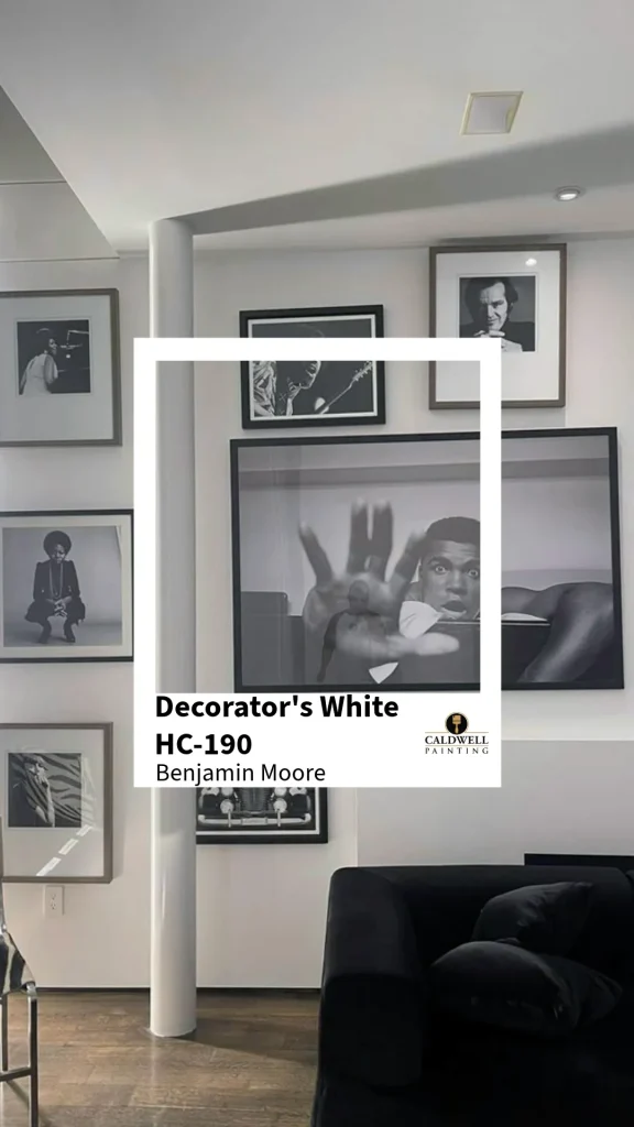 interior painted with benjamin Moore decorators's white HC-190