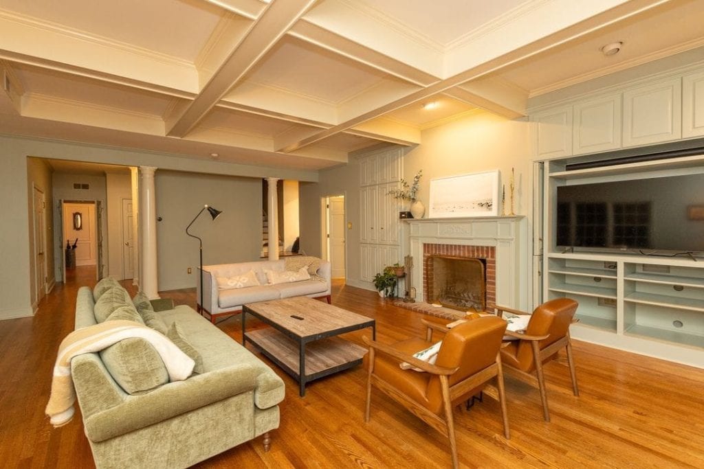 interior painting service room painted in farrow and ball to upgrade builder paint