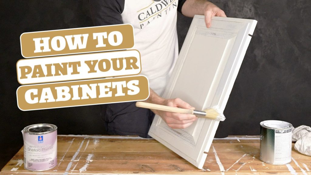 This picture show a cabinet being painted