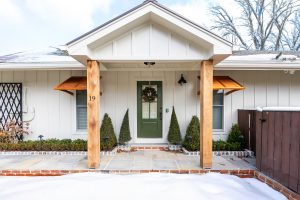 picture of exterior paint job in winter