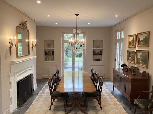 Dining room painted walls farrow and ball setting plaster