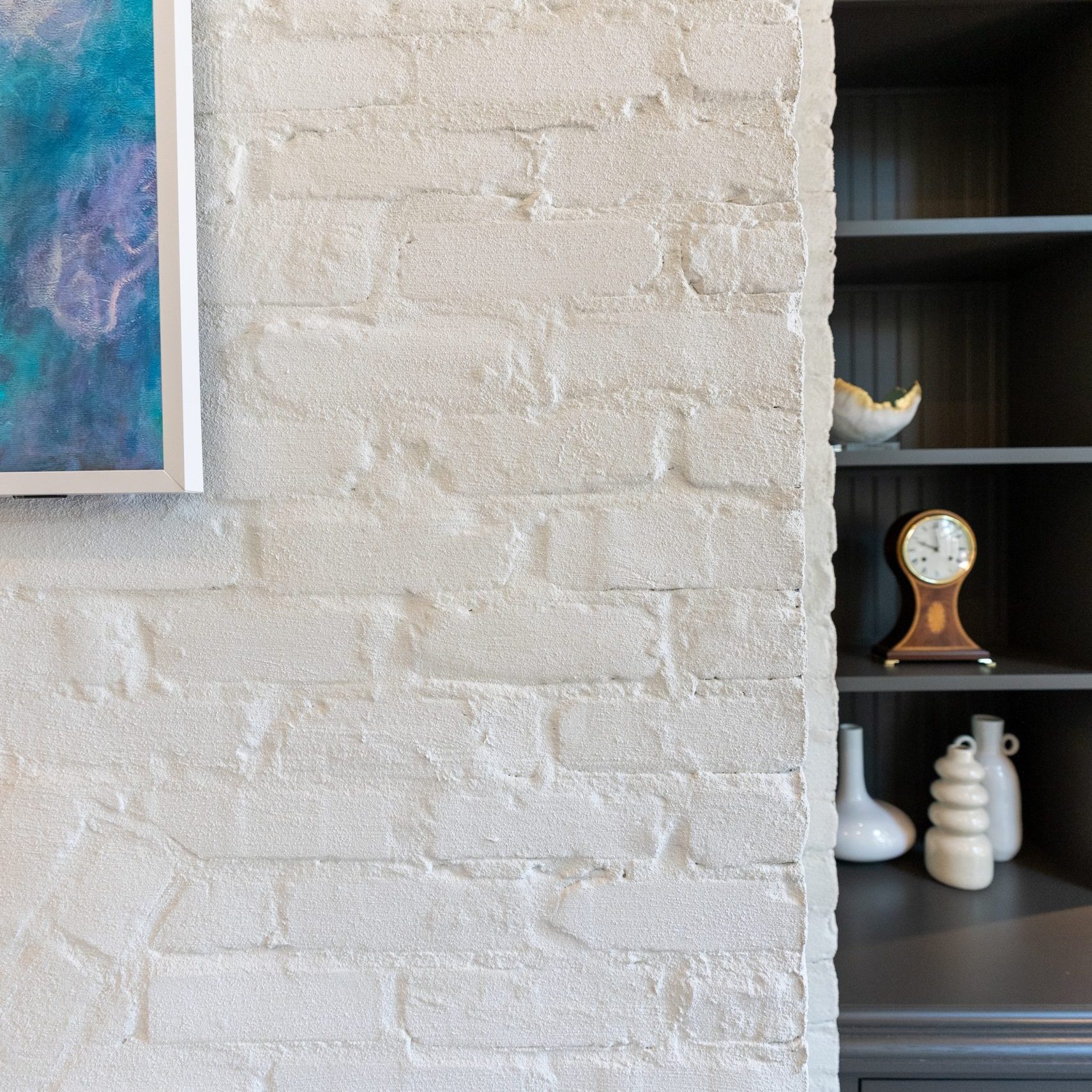 Venetian plaster in benjamin Moore White dove